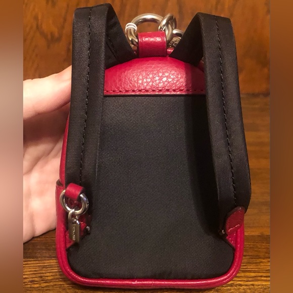 NWT-Coach-Mini Court Backpack🎒Keychain/Bag Charm-Dark Cardinal Red-$138 - Picture 6 of 12